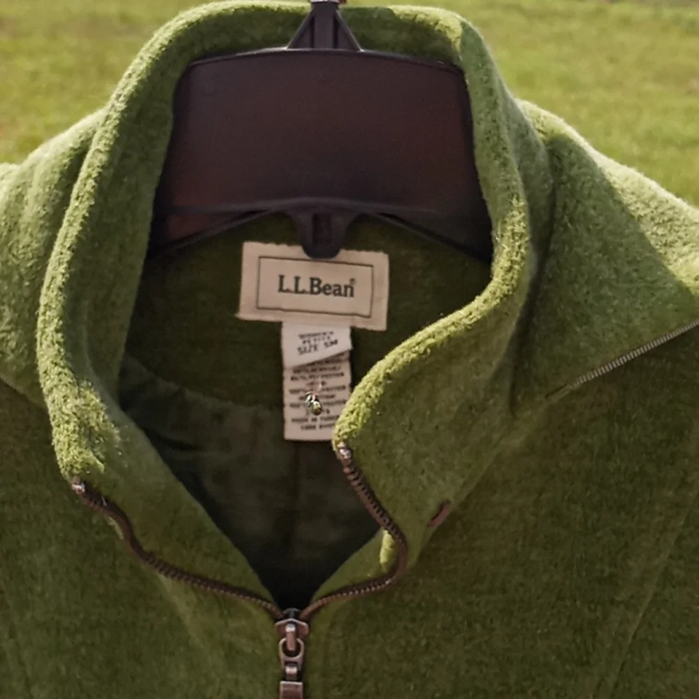 L.L. Bean Pine Green Wool Jacket Size Small - Picture 2 of 2